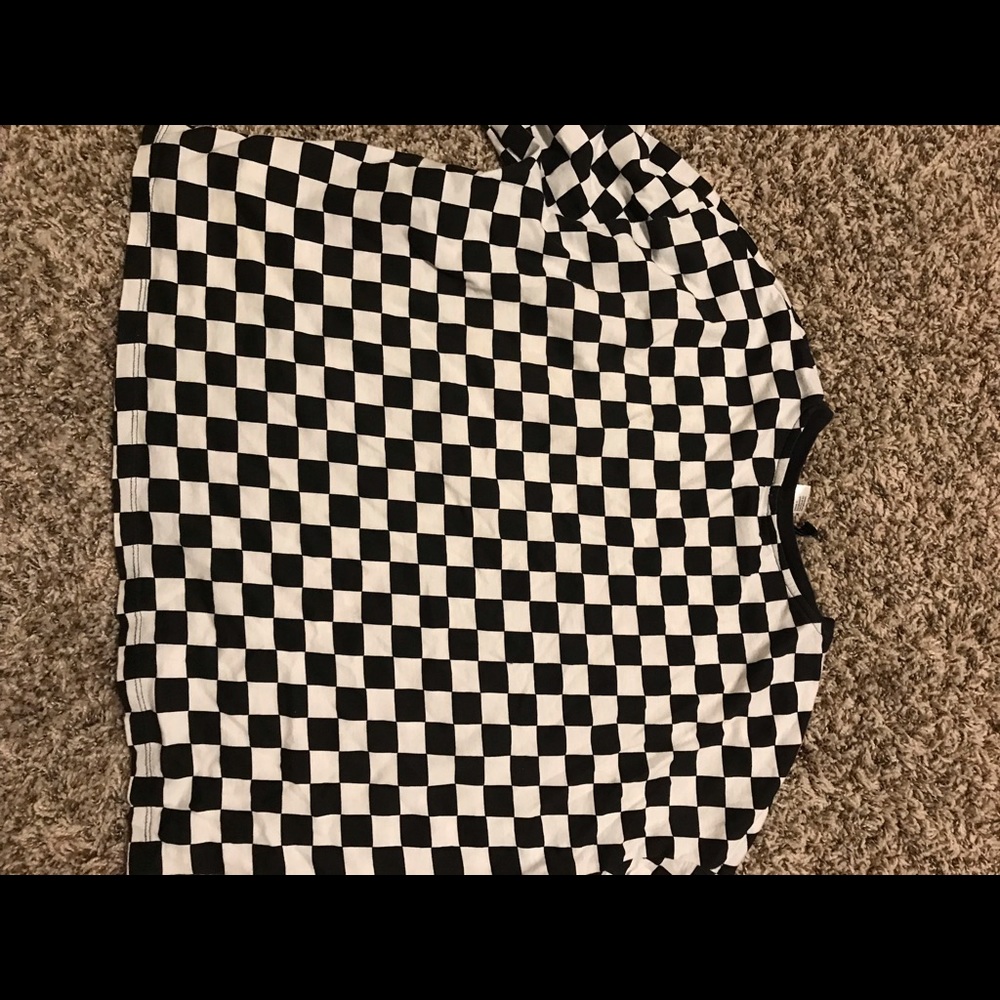 Checkered women’s crop top